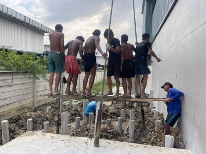 ช่างตอกเสาเข็มแรงคน นนทบุรี - ช่างตั้มไมโครไพล์ 